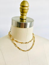 Load image into Gallery viewer, Vintage faux seed pearls gold tone necklace
