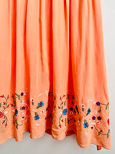 Load image into Gallery viewer, 1950s style orange embroidered dress

