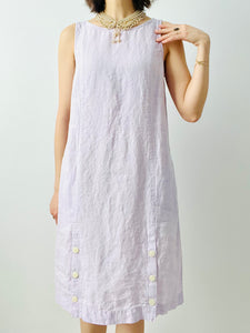 Lilac color linen dress