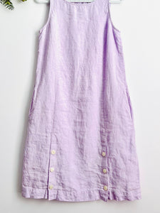 Lilac color linen dress