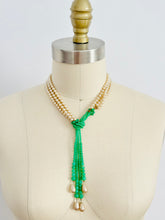 Load image into Gallery viewer, Vintage 1930s Pearls/Jade deco necklace
