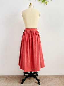 Vintage 1970s raspberry pink corduroy skirt with pockets