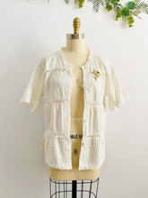 Load image into Gallery viewer, Vintage 1960s white pintuck blouse cotton duster
