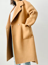 Load image into Gallery viewer, Parisian camel wool coat
