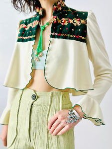 Vintage 1960s embroidered bolero