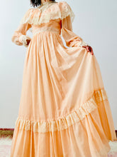 Load image into Gallery viewer, Vintage 1970s pastel Gunne style dress
