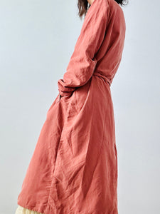 Dark mauve pink trench coat