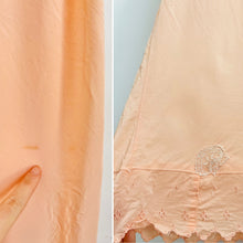 Load image into Gallery viewer, Vintage 1930s peach embroidered lingerie slip
