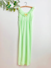 Load image into Gallery viewer, Vintage 1960s pastel green lingerie slip dress with ribbon
