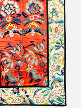 Load image into Gallery viewer, Vintage 1930s Chinese embroidery art butterflies and daisies
