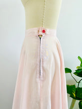 Load image into Gallery viewer, Vintage 1950s Pink Novelty Cotton Skirt with Poodle
