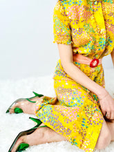 Load image into Gallery viewer, Vintage 1960s yellow floral dress
