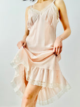 Load image into Gallery viewer, Vintage pastel pink lingerie slip
