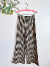 Load image into Gallery viewer, Vintage houndstooth high waisted wide leg pants
