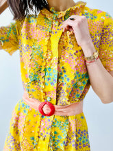 Load image into Gallery viewer, Vintage 1960s yellow floral dress
