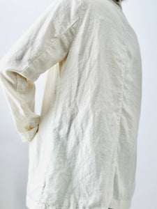 Vintage white linen blazer