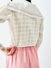 Load image into Gallery viewer, Antique Edwardian Sailor Style Cotton Top

