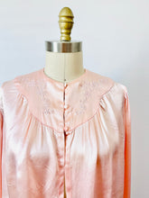 Load image into Gallery viewer, Vintage 1930s pink satin embroidered bed jacket
