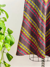 Load image into Gallery viewer, 1970s chevron A line skirt fall colors on mannequin
