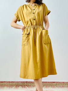 Mustard color day dress