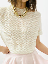 Load image into Gallery viewer, Vintage 1940s white semi sheer ruched top
