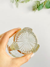 Load image into Gallery viewer, Antique 1900s glassware/ Art nouveau design/ Antique Tumbler/ Pastel Pink Flowers / Etched Glass
