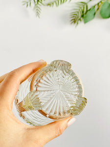 Antique 1900s glassware/ Art nouveau design/ Antique Tumbler/ Pastel Pink Flowers / Etched Glass