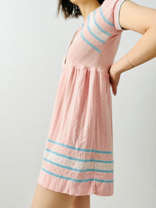 Vintage candy pink knit dress