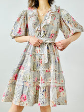 Load image into Gallery viewer, Pastel blue floral embroidered dress

