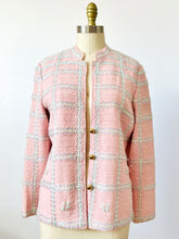 Load image into Gallery viewer, Vintage pastel pink tweed jacket
