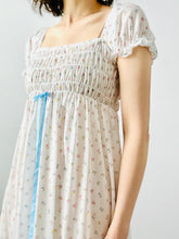 Load image into Gallery viewer, Vintage 1960s ruched floral babydoll lingerie dress
