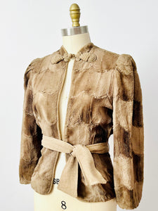 Vintage 1940s plush velvet jacket