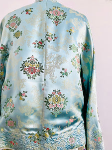 Vintage Pastel Blue Reversible Chinese Jacket