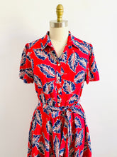 Load image into Gallery viewer, Novelty Print Dress Leaves print Red Dress
