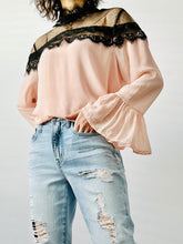 Load image into Gallery viewer, Dreamy pink tulle lace blouse
