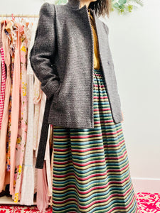Vintage rainbow colors maxi skirt