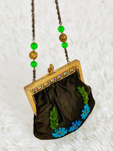 Load image into Gallery viewer, Antique 1920s beaded silk bag with rococo trim
