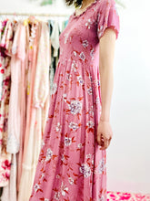Load image into Gallery viewer, Vintage pink floral babydoll dress
