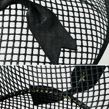Load image into Gallery viewer, Vintage black mesh fascinator/hat
