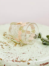 Load image into Gallery viewer, Antique 1900s glassware/ Art nouveau design/ Antique Tumbler/ Pastel Pink Flowers / Etched Glass
