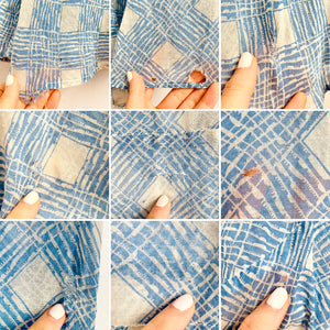 Vintage 1920s blue cotton voile dress