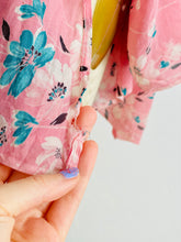 Load image into Gallery viewer, 1940s Pink and Turquoise Floral Scarf
