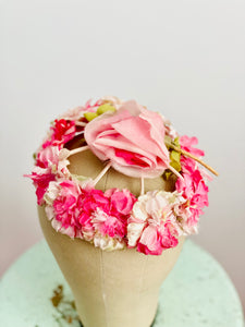 Vintage hot pink millinery hat