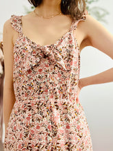 Load image into Gallery viewer, Pink floral ruffled dress
