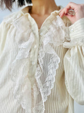 Load image into Gallery viewer, Vintage white cotton Gunne blouse/dress
