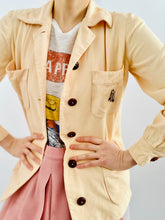 Load image into Gallery viewer, Vintage 1940s monogrammed jacket apricot color blouse
