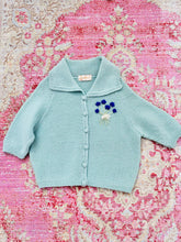 Load image into Gallery viewer, Vintage 1940s turquoise cardigan
