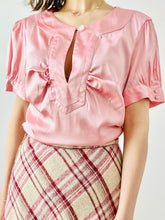 Load image into Gallery viewer, Vintage candy pink satin top
