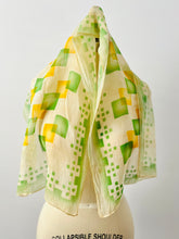 Load image into Gallery viewer, Vintage 1930s green silk scarf
