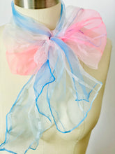 Load image into Gallery viewer, Vintage pastel ombré pink blue scarf vintage bandana
